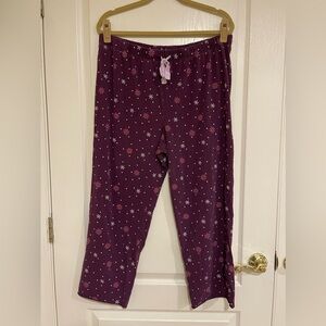 Lands End purple snowflake pajama pants​​​​​​​​